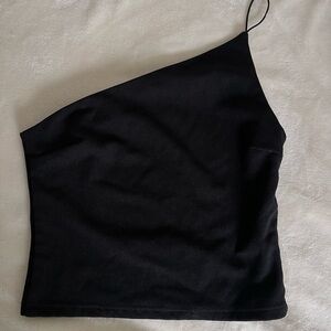 Black One-Shoulder Top